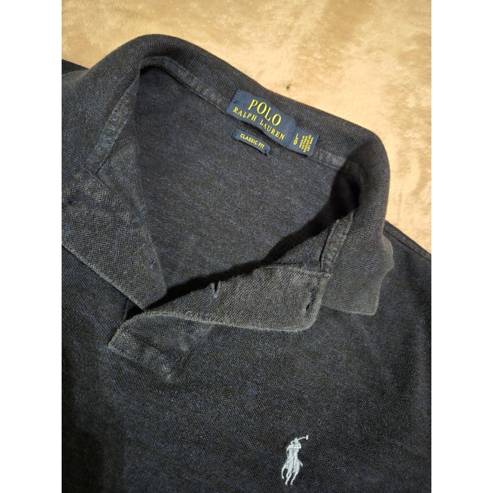 Polo Ralph Lauren Polo Shirt Classic Fit Short Sleeve Casual‎ L Navy Blue